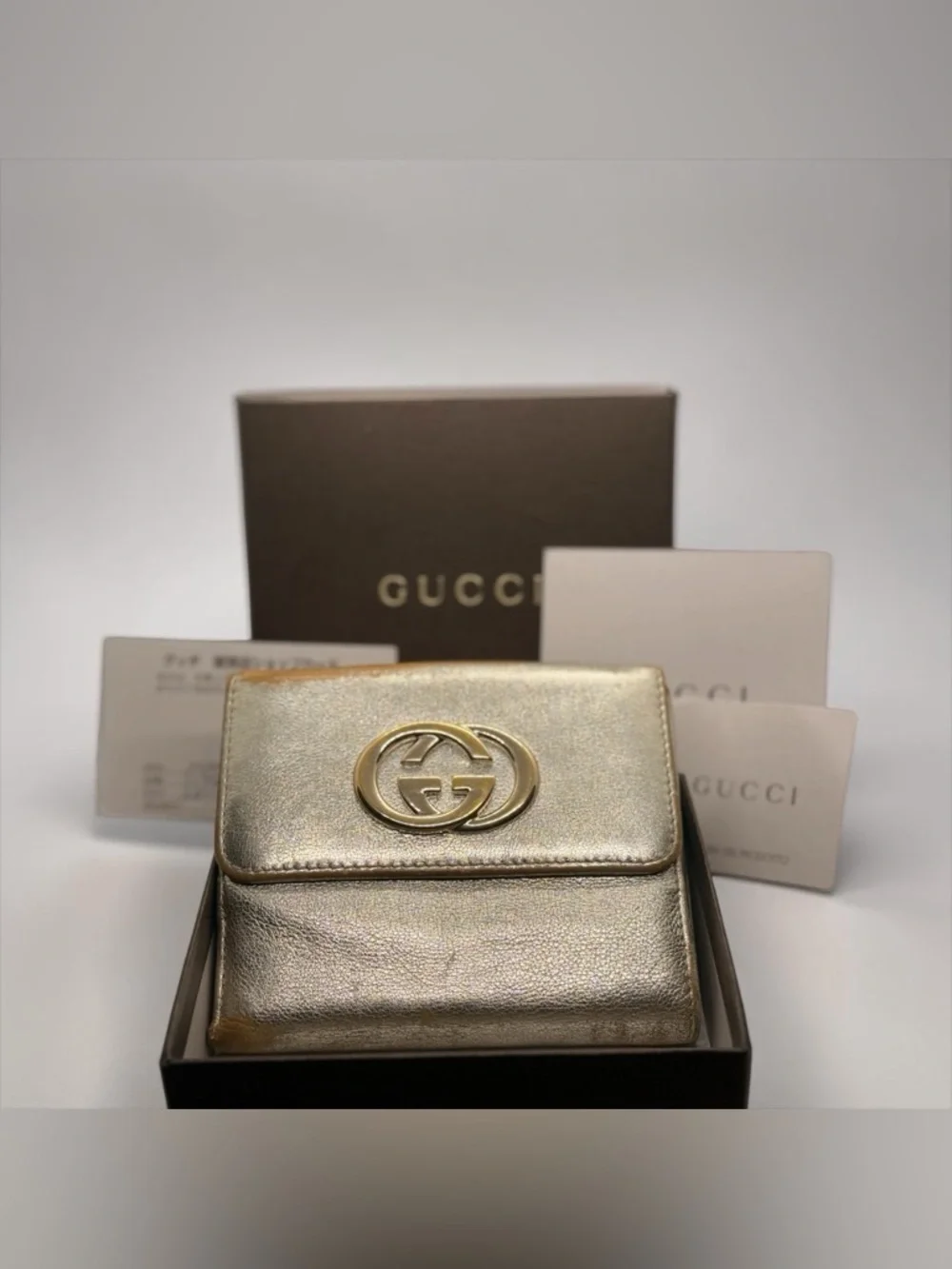 Authentic Gucci Metallic Britt Wallet - Picture 12 of 15